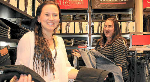 Jeanswest’s Candice Earl and Ashlee Clear show off the range of jeans available. Jeanswest’s Candice Earl and Ashlee Clear show off the range of jeans available.
